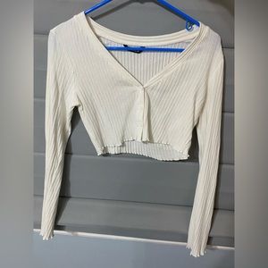 SHEIN cropped button up sweater (size S)
